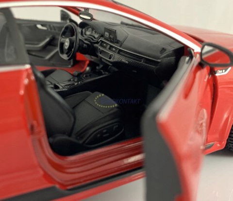 Audi RS 5 coupe czerwony 1:24 model Bburago 21090 Audi RS 5 coupe czerwony 1:24 model Bburago 21090