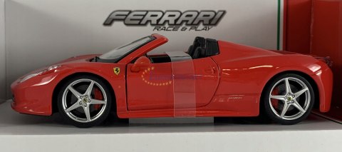 FERRARI 458 Spider czerwony model Bburago 26017 FERRARI 458 Spider czerwony model Bburago 26017