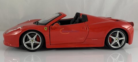 FERRARI 458 Spider czerwony model Bburago 26017 FERRARI 458 Spider czerwony model Bburago 26017