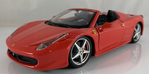 FERRARI 458 Spider czerwony model Bburago 26017 FERRARI 458 Spider czerwony model Bburago 26017