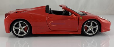 FERRARI 458 Spider czerwony model Bburago 26017 FERRARI 458 Spider czerwony model Bburago 26017