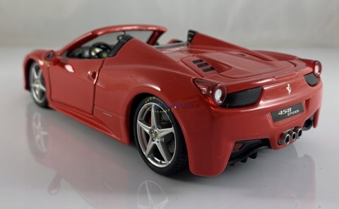 FERRARI 458 Spider czerwony model Bburago 26017 FERRARI 458 Spider czerwony model Bburago 26017