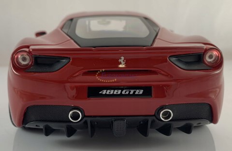 FERRARI 488 GTB red duży model 1:18 Bburago 16008 FERRARI 488 GTB red duży model 1:18 Bburago 16008
