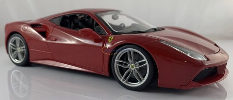 FERRARI 488 GTB red duży model 1:18 Bburago 16008 FERRARI 488 GTB red duży model 1:18 Bburago 16008