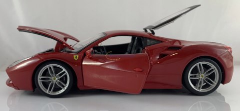 FERRARI 488 GTB red duży model 1:18 Bburago 16008 FERRARI 488 GTB red duży model 1:18 Bburago 16008