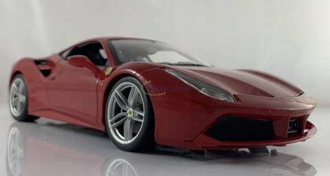 FERRARI 488 GTB red duży model 1:18 Bburago 16008 FERRARI 488 GTB red duży model 1:18 Bburago 16008