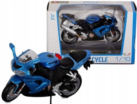 KAWASAKI Ninja ZX-10R motocykl model 1:18 Bburago KAWASAKI Ninja ZX-10R motocykl model 1:18 Bburago