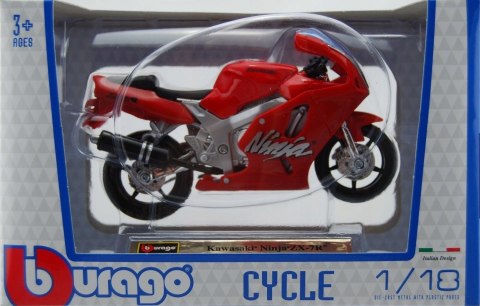 KAWASAKI Ninja ZX-7R motocykl model 1:18 Bburago KAWASAKI Ninja ZX-7R motocykl model 1:18 Bburago