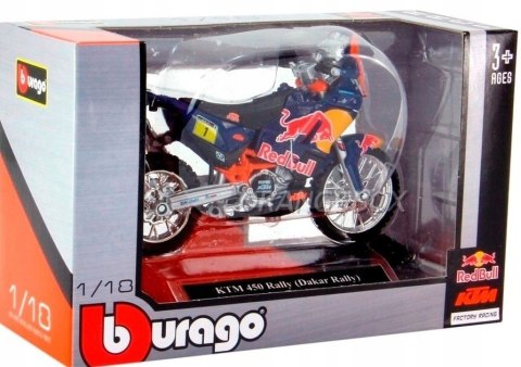 KTM 450 Rally Red Bull - Dakar Rally 1:18 Bburago KTM 450 Rally Red Bull - Dakar Rally 1:18 Bburago