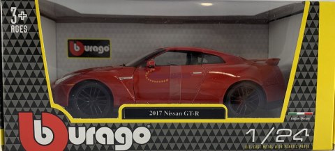 Nissan GT-R 2017 red 1:24 model Bburago 21082 Nissan GT-R 2017 red 1:24 model Bburago 21082