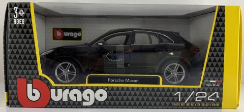 Porsche Macan black 1:24 model Bburago 21077 SUV Porsche Macan black 1:24 model Bburago 21077 SUV