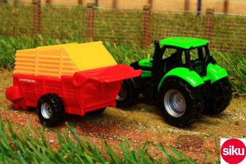 Ciągnik DEUTZ FAHR z przyczepą 1676 SIKU 1:87 Ciągnik DEUTZ FAHR z przyczepą 1676 SIKU 1:87