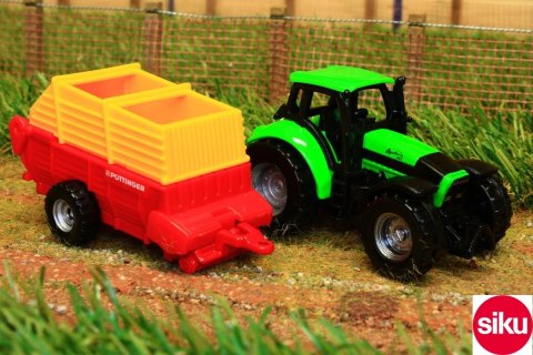 Ciągnik DEUTZ FAHR z przyczepą 1676 SIKU 1:87 Ciągnik DEUTZ FAHR z przyczepą 1676 SIKU 1:87
