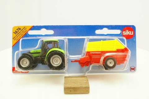 Ciągnik DEUTZ FAHR z przyczepą 1676 SIKU 1:87 Ciągnik DEUTZ FAHR z przyczepą 1676 SIKU 1:87