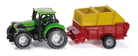 Ciągnik DEUTZ FAHR z przyczepą 1676 SIKU 1:87 Ciągnik DEUTZ FAHR z przyczepą 1676 SIKU 1:87