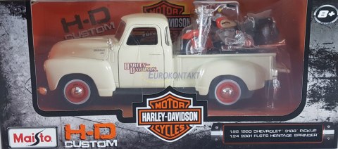 HARLEY DAVIDSON FLSTS + CHEVY 3100 1:24 32194 HARLEY DAVIDSON FLSTS + CHEVY 3100 1:24 32194
