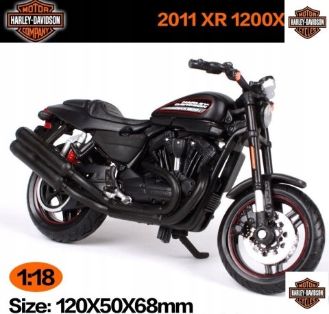 HARLEY DAVIDSON XR 1200X 2011 czarny 1:18 Maisto HARLEY DAVIDSON XR 1200X 2011 czarny 1:18 Maisto