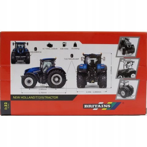 Traktor New Holland T7.315 1:32 Britains 43149 Traktor New Holland T7.315 1:32 Britains 43149