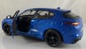 Alfa Romeo Stelvio blue 1:24 model Bburago 21086