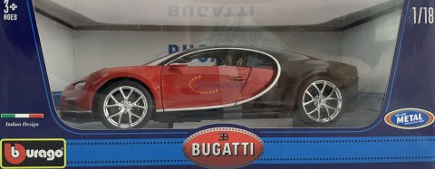 BUGATTI Chiron 1:18 red black model BBurago 11040 BUGATTI Chiron 1:18 red black model BBurago 11040