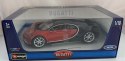 BUGATTI Chiron 1:18 red black model BBurago 11040