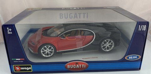 BUGATTI Chiron 1:18 red black model BBurago 11040 BUGATTI Chiron 1:18 red black model BBurago 11040