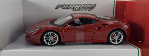 FERRARI 488 GTB bordowy model 1:24 Bburago 26013 FERRARI 488 GTB bordowy model 1:24 Bburago 26013