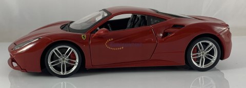 FERRARI 488 GTB bordowy model 1:24 Bburago 26013 FERRARI 488 GTB bordowy model 1:24 Bburago 26013