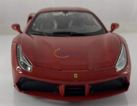 FERRARI 488 GTB bordowy model 1:24 Bburago 26013 FERRARI 488 GTB bordowy model 1:24 Bburago 26013