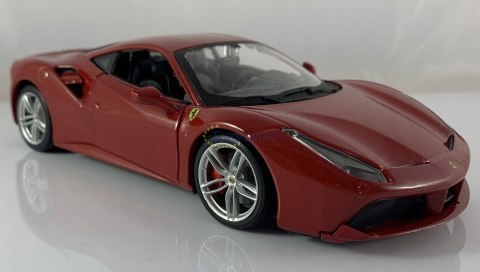 FERRARI 488 GTB bordowy model 1:24 Bburago 26013 FERRARI 488 GTB bordowy model 1:24 Bburago 26013