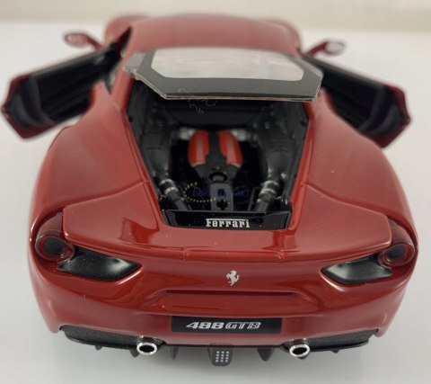 FERRARI 488 GTB bordowy model 1:24 Bburago 26013 FERRARI 488 GTB bordowy model 1:24 Bburago 26013