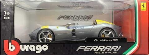 FERRARI Monza SP1 duży model 1:18 Bburago 16013 FERRARI Monza SP1 duży model 1:18 Bburago 16013
