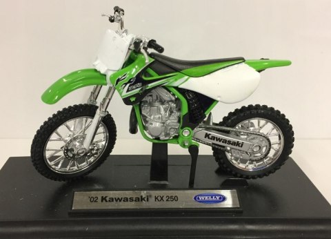 KAWASAKI KX 250 2002 r. model 1:18 Welly metalowy KAWASAKI KX 250 2002 r. model 1:18 Welly metalowy