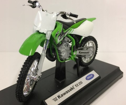 KAWASAKI KX 250 2002 r. model 1:18 Welly metalowy KAWASAKI KX 250 2002 r. model 1:18 Welly metalowy