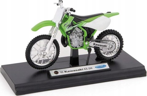 KAWASAKI KX 250 2002 r. model 1:18 Welly metalowy KAWASAKI KX 250 2002 r. model 1:18 Welly metalowy