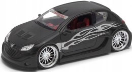 PEUGEOT 206 Tuning black matte model Welly 1:24