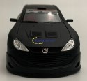 PEUGEOT 206 Tuning black matte model Welly 1:24