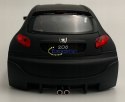 PEUGEOT 206 Tuning black matte model Welly 1:24