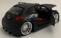 PEUGEOT 206 Tuning black matte model Welly 1:24