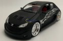 PEUGEOT 206 Tuning black matte model Welly 1:24