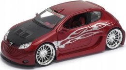 PEUGEOT 206 Tuning red model metal Welly 1:24