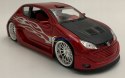 PEUGEOT 206 Tuning red model metal Welly 1:24