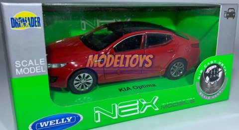 KIA Optima czerwona 1:34 Welly 43636 KIA Optima czerwona 1:34 Welly 43636