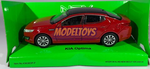 KIA Optima czerwona 1:34 Welly 43636 KIA Optima czerwona 1:34 Welly 43636