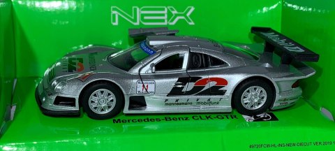 Mercedes-Benz CLK-GTR srebrny 1:34 Welly 43684