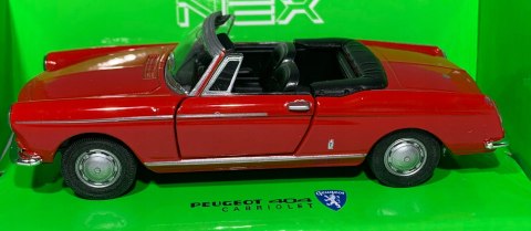 Peugeot 404 Cabriolet czerwony 1:34 Welly 43604F