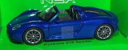 Porsche 918 Spyder niebieskie 1:34 Welly 43702F