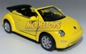 VW New Beetle Convertible yellow 1:34 Welly 42352F