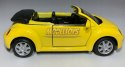 VW New Beetle Convertible yellow 1:34 Welly 42352F