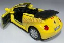 VW New Beetle Convertible yellow 1:34 Welly 42352F